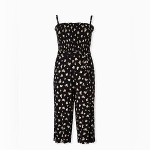 Black floral jumpsuit